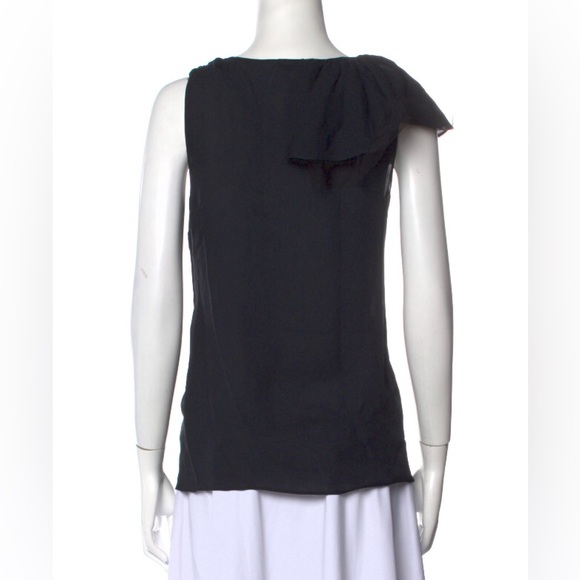 NWT Emilio Pucci Black Silk Top with Multicolored Sequins on one shoulder size M - Picture 12 of 12